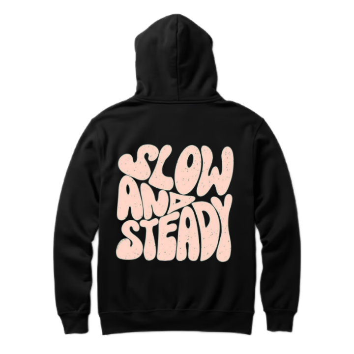 SLOW ANY STEADY One Size hoodie Black Back 21