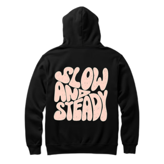 SLOW ANY STEADY One Size hoodie Black Back 21