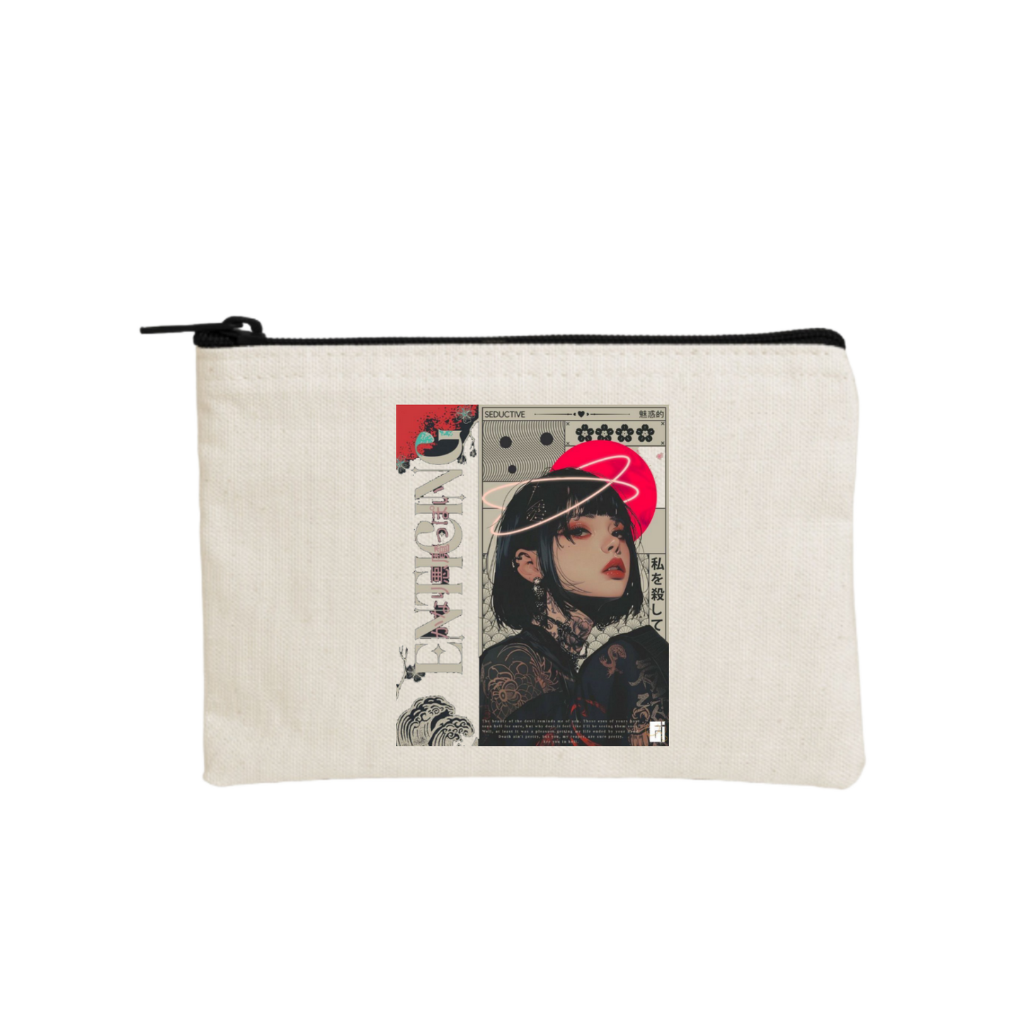 RANDOM ANIME GIRL wallet pencil case Beige 29