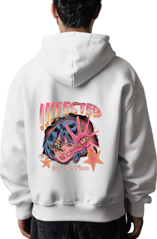 aliens Oversize Hoodie Back White 21