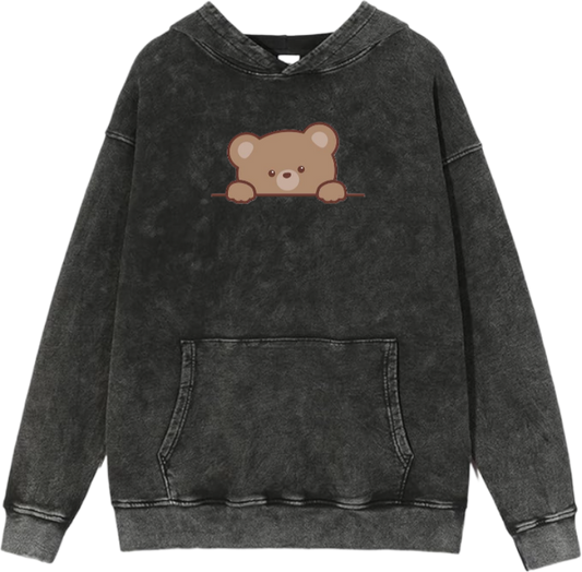 bear Oversize  Hoodie Washed gray 21