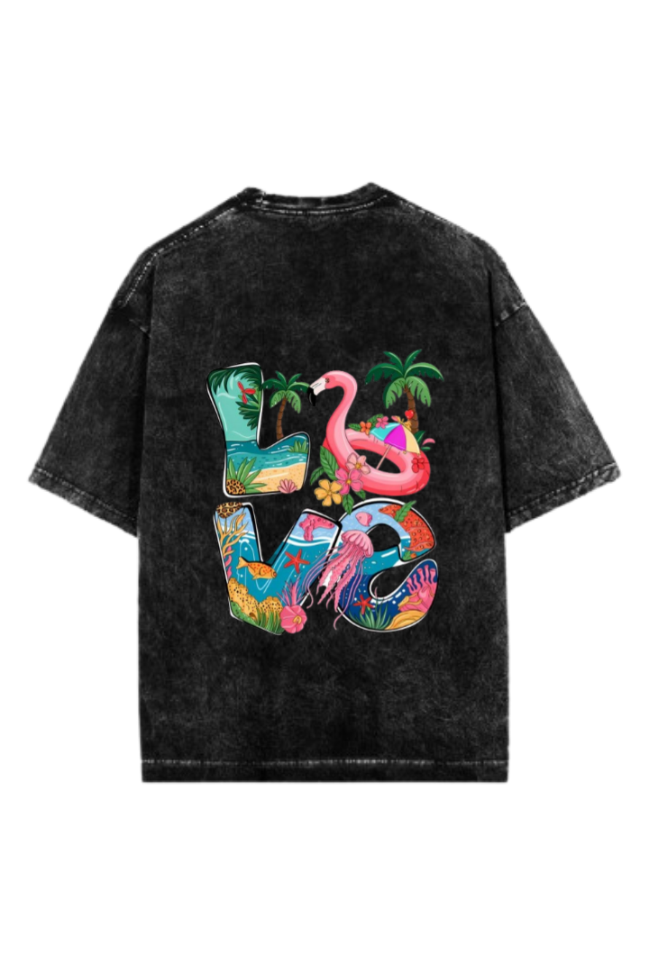 Summer Vibes One Size t- shirt Washed Back 21