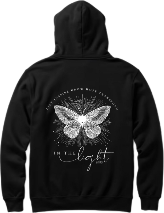 butterflies Oversize Hoodie Black Back 21