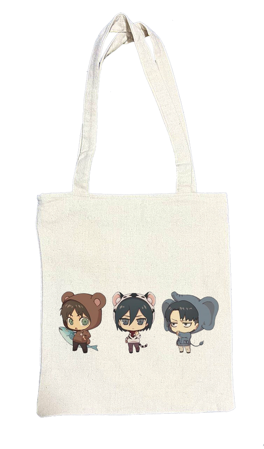 Anime Attack on titan shingeki no kyojin Aot biege tote bag 20
