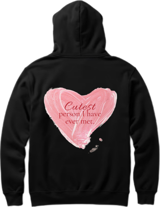 VaIentine coupIe Oversize Hoodie Black Back 21