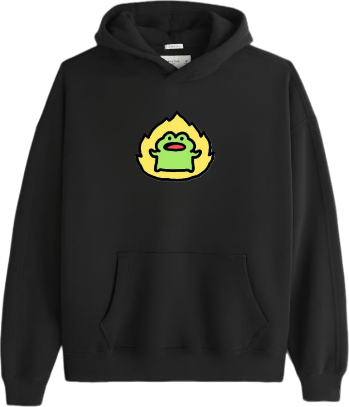 Frog Oversize Hoodie Black 21