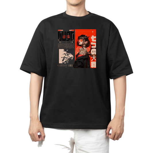 RANDOM ANIME GIRL  t- shirt Black 22
