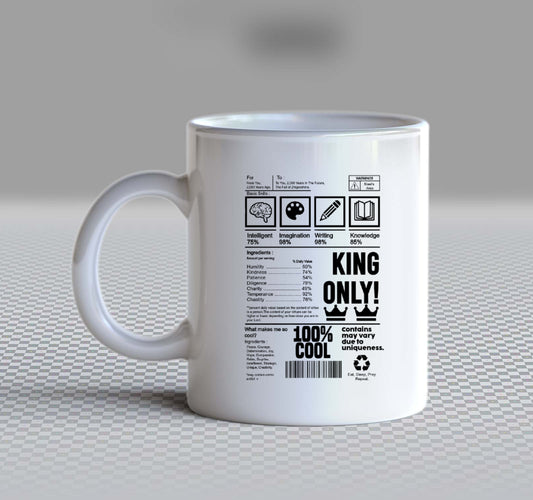 KING ONLY! Back text Mug 141