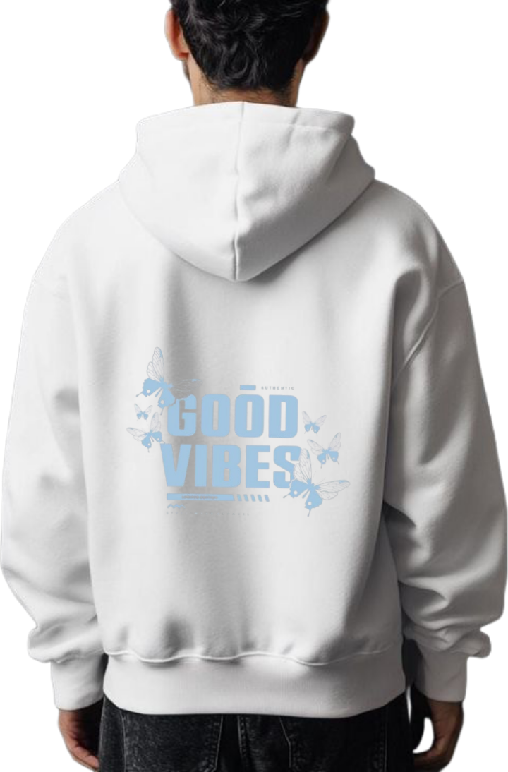 butterflies Oversize Hoodie White Back 21
