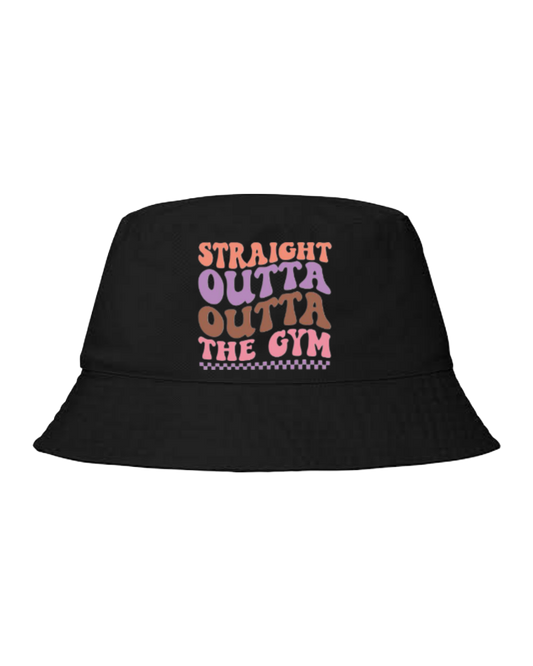 workout gym pilates Bucket hat Fishman hat cap Black 21