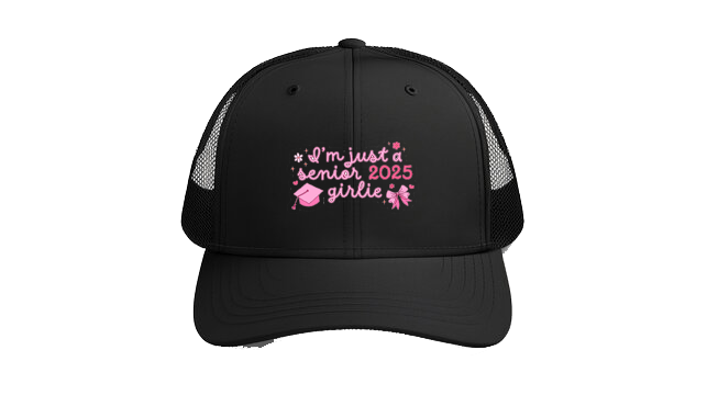 Baseball cap Black I'm just a senior 2025 girlie 21