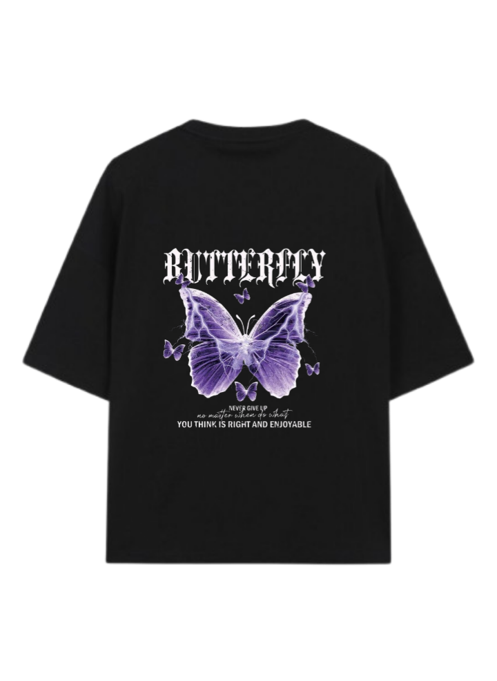 butterflies t- shirt Black Back 21