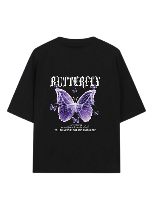 butterflies t- shirt Black Back 21