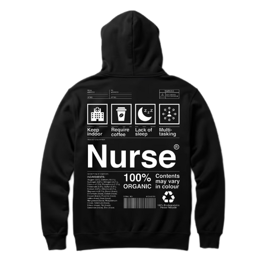 Nurse Back text oversize hoodie back 21