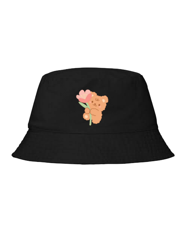 bear Bucket hat Fishman hat cap Black 21