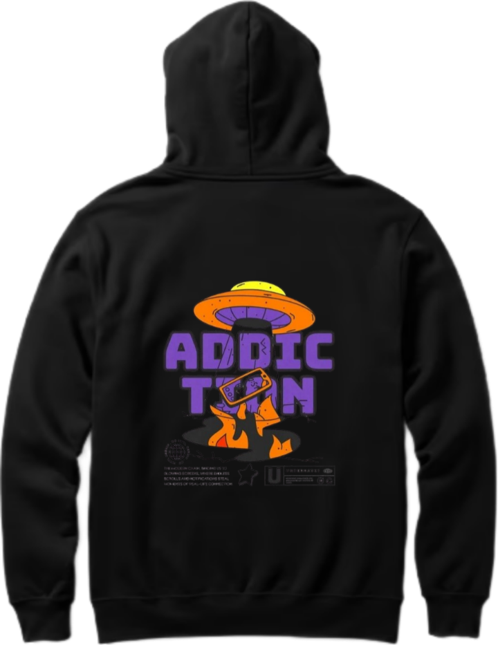 aliens Oversize Hoodie Back Black 16