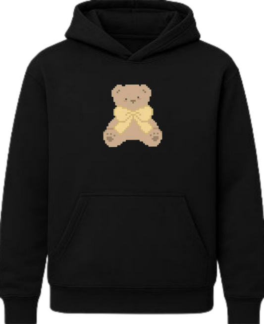 bear Oversize Hoodie Black 21