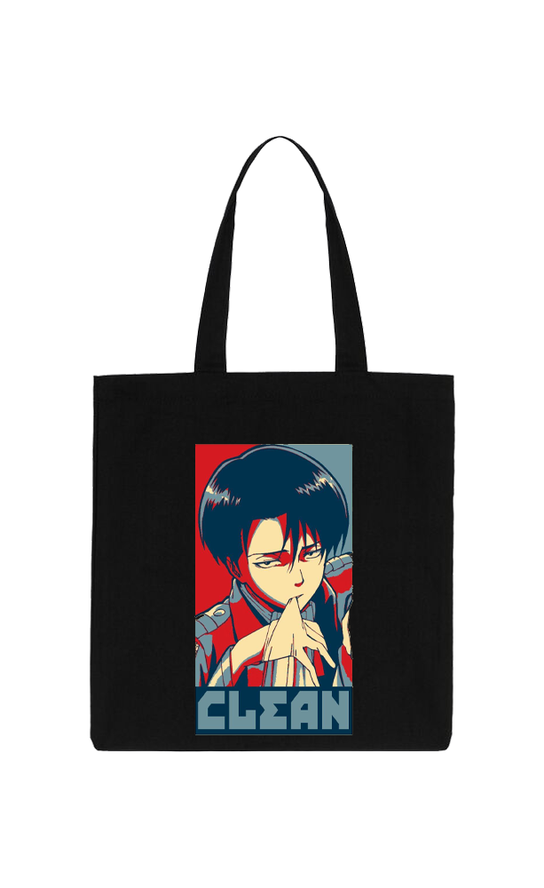 Anime Attack on titan shingeki no kyojin Aot Black tote bag 21