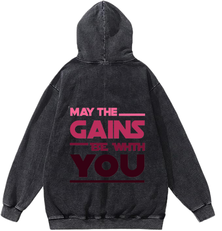 workout gym pilates Oversize Hoodie Washed Back 21