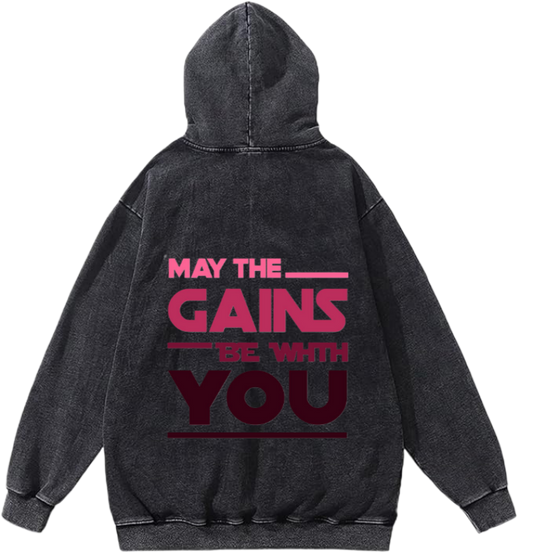 workout gym pilates Oversize Hoodie Washed Back 21