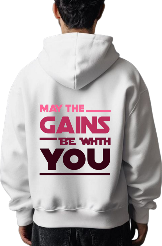 workout gym pilates Oversize Hoodie White Back 21