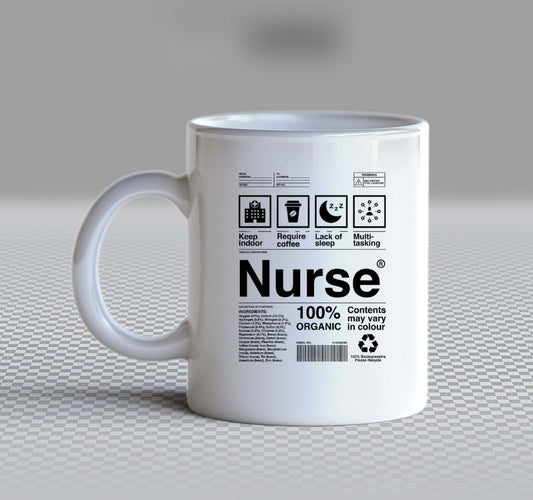 Nurse Back text Mug 21