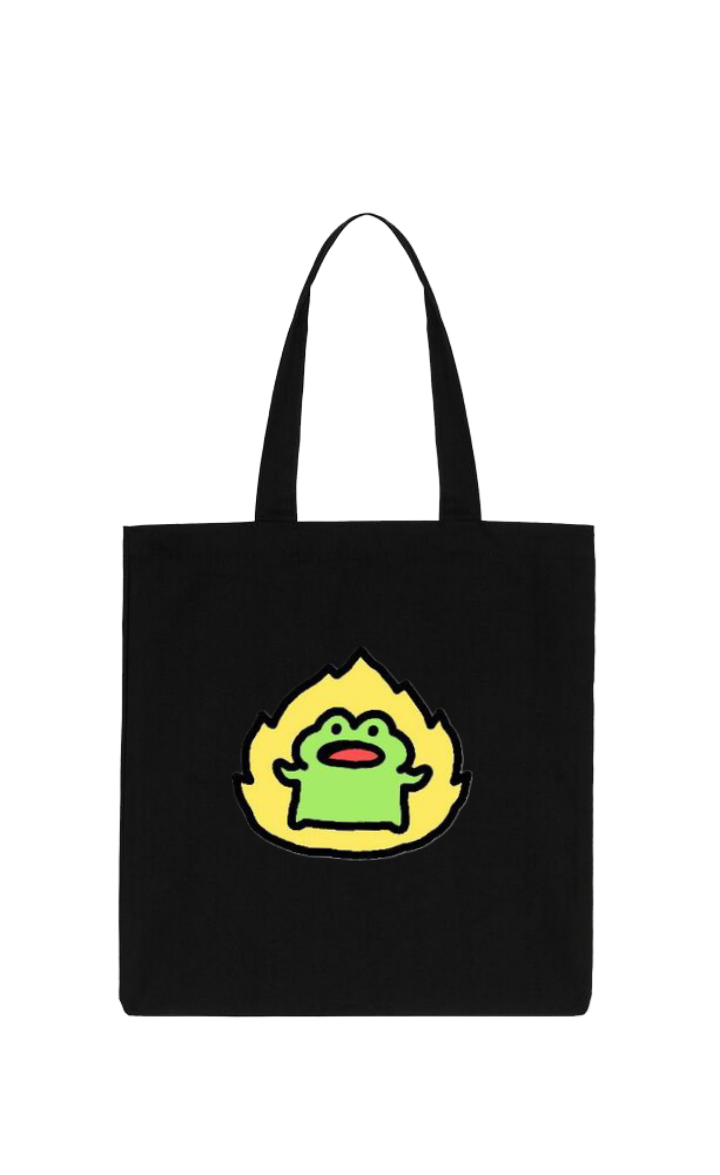 Frog tote bag Black 21