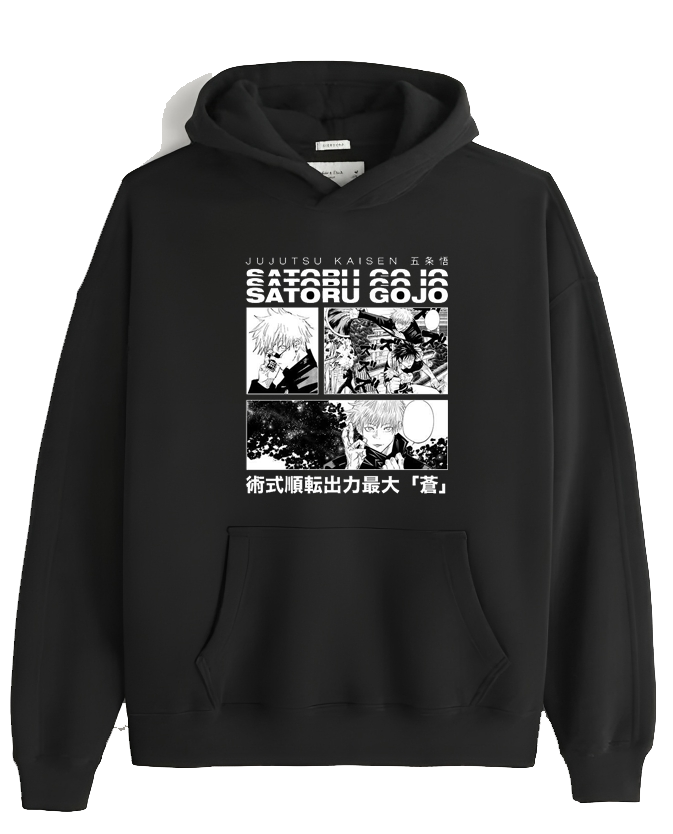 jujutsu kaisen GOJO Oversize  Hoodie Black 21