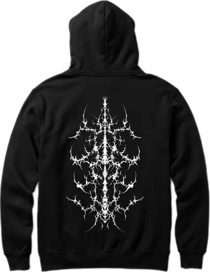 Goth Oversize Hoodie Black Back 21