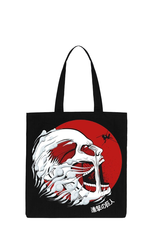 Anime Attack on titan shingeki no kyojin Aot Black tote bag 21