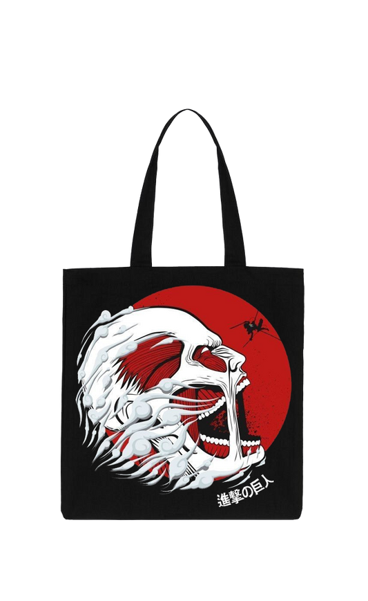 Anime Attack on titan shingeki no kyojin Aot Black tote bag 21