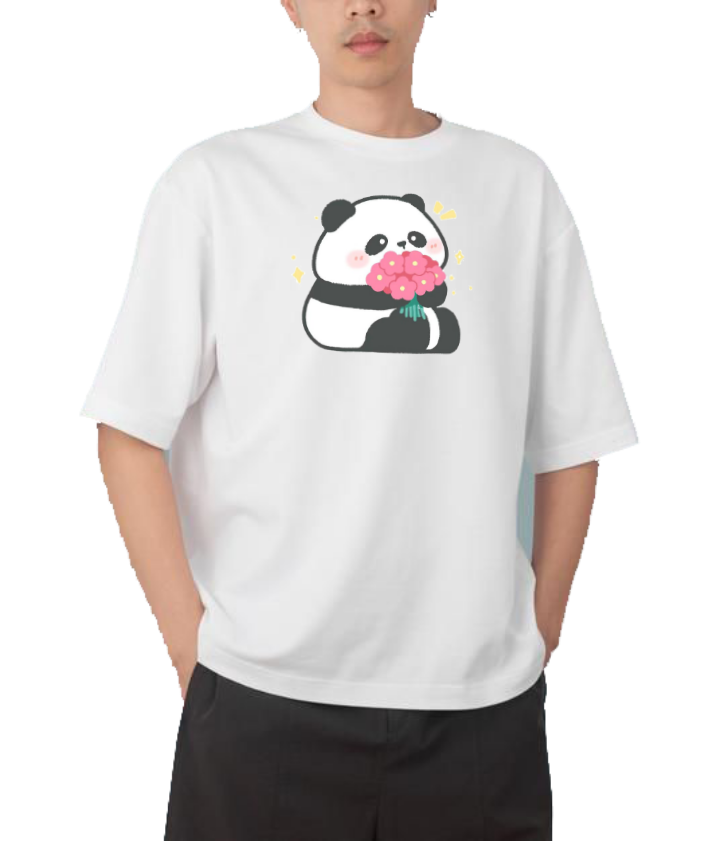 PANDA Oversize Hoodie White 21