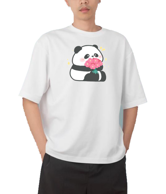 PANDA Oversize Hoodie White 21