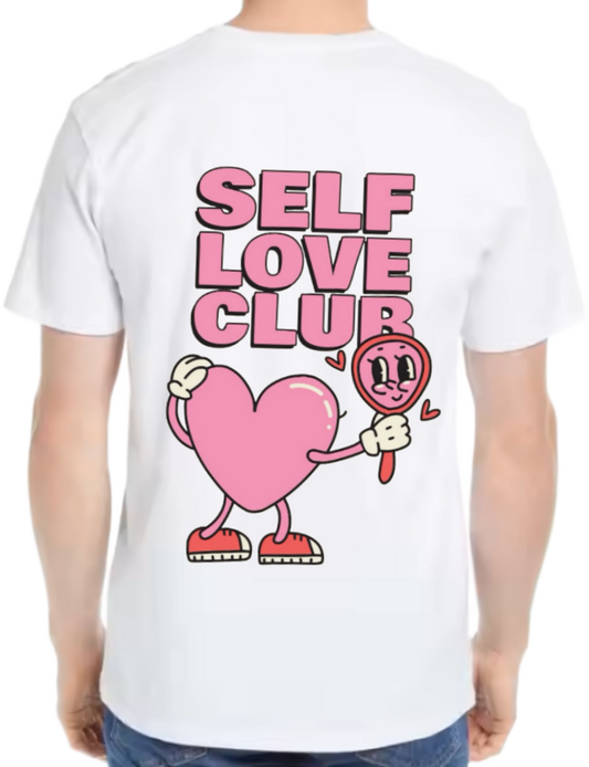 SELF LOVE CLUR t- shirt One Size White back 21