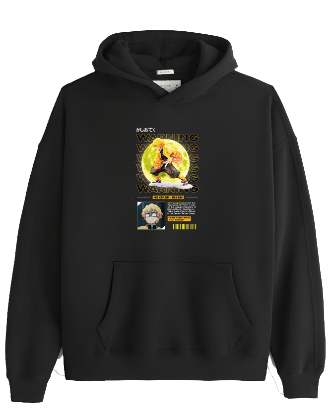 Anime Demon slayer nezuko tanjiro Oversize Hoodie Black 74