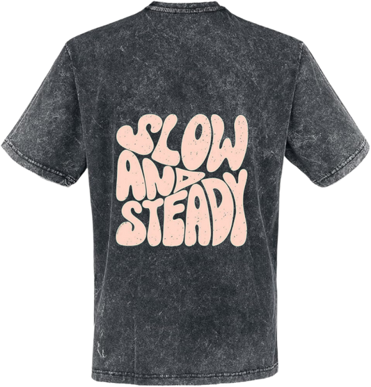 SLOW AN STEADY t- shirt One Size Washed Back 21