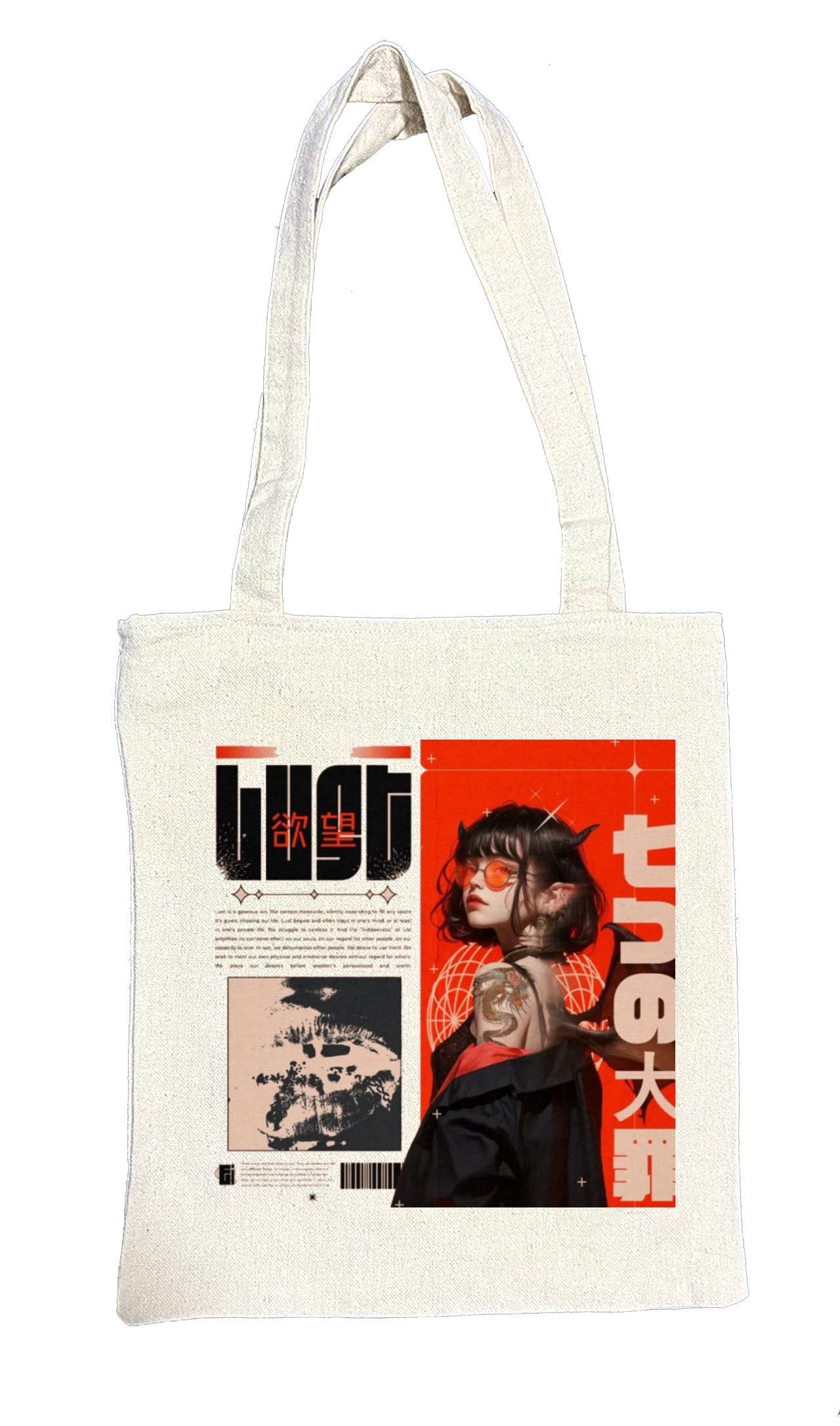 RANDOM ANIME GIRL tote bag Beige 21