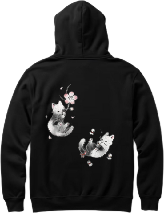 Sakura One Size hoodie Black Back 21