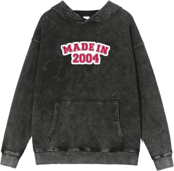 age Oversize  Hoodie Washed gray 2004