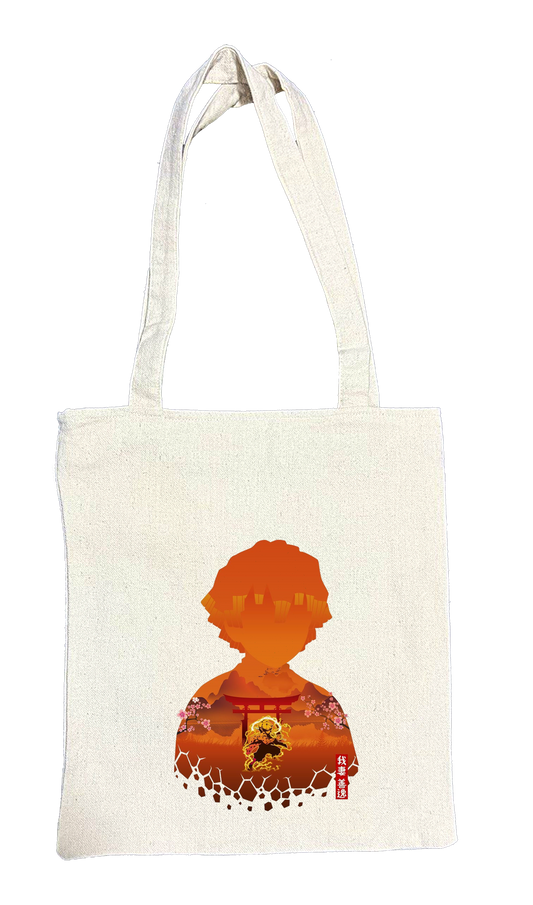 Anime Demon slayer nezuko tanjiro tote bag Beige 21
