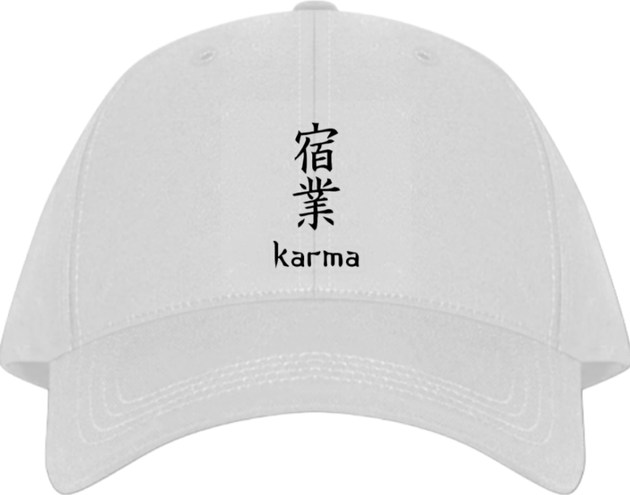 karma Baseball cap White 221
