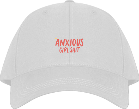 ANXIOUS GIRL SHIT Baseball cap White 222