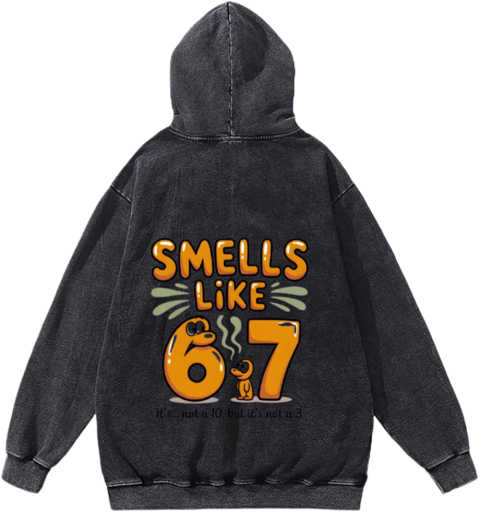 67 designs Oversize Hoodie Washed Back 22