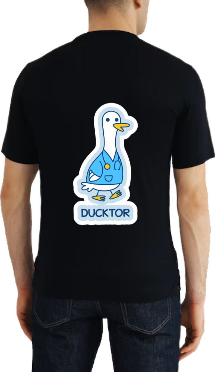 DUCKTOR t- shirt One Size Black back 22