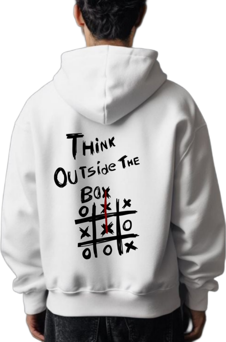 THINK OUTside THE Box One Size hoodie White Back 22