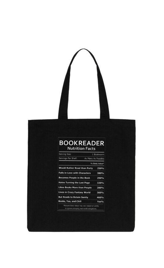 BOOKREADER Back text tote bag Black 137