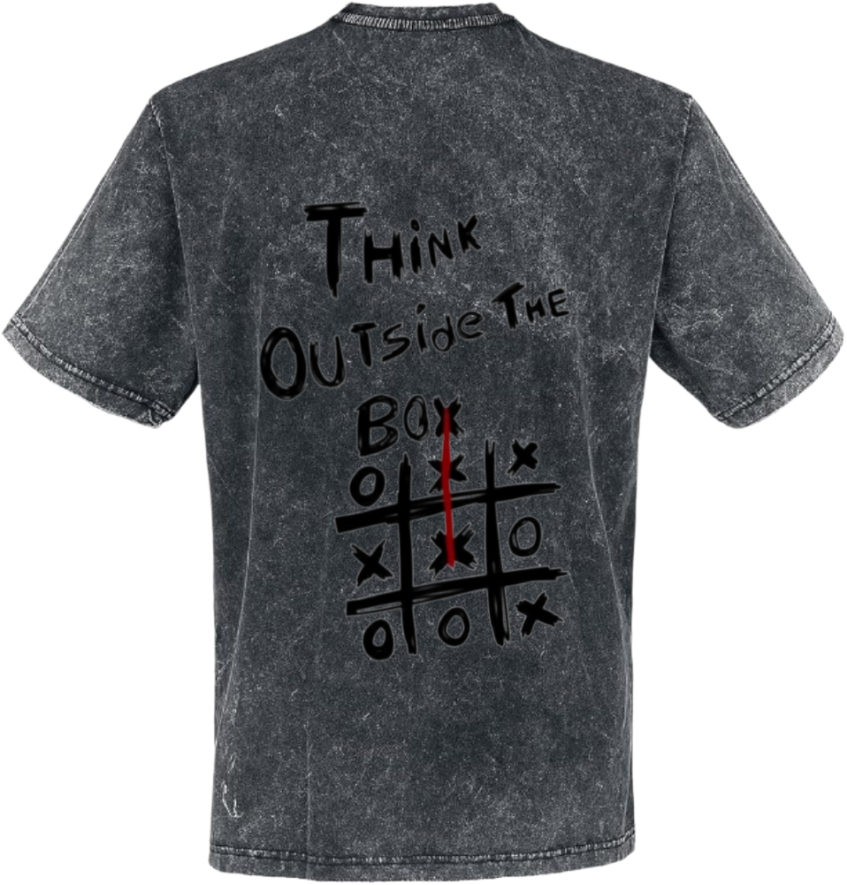 THINK OUTside THE Box t- shirt One Size Washed Back 22