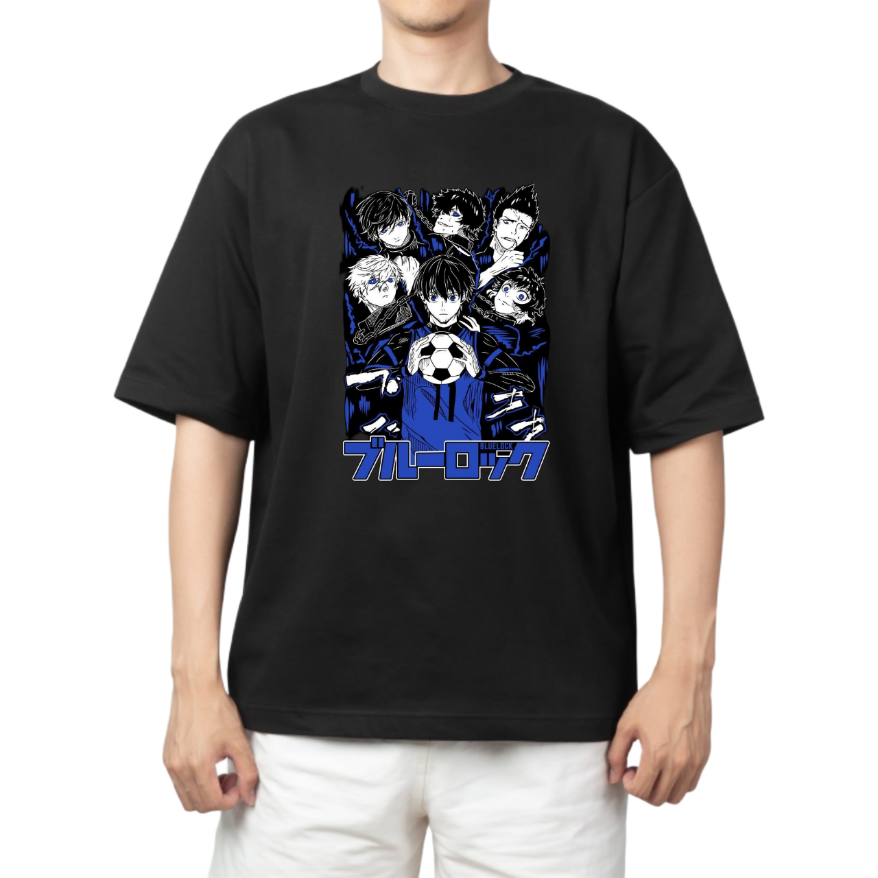 blue lock t- shirt One Size Black 40