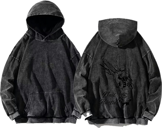 Nail Hustle One Size hoodie Washed Back 22