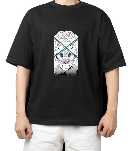 Anime Demon slayer nezuko tanjiro t- shirt Oversize Black 22